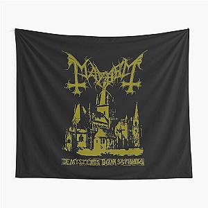 Mayhem - Norway Band - Original Logo - Fanart - De Mysteriis Dom Sathanas - Gold Tapestry