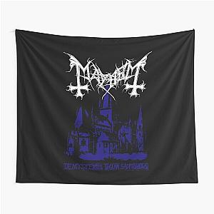 Mayhem - Norway Band - Original Logo - Fanart - De Mysteriis Dom Sathanas - Blue Tapestry