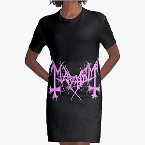 Mayhem - Norway Band - Original Logo - Fanart - Pink Edition Graphic T-Shirt Dress