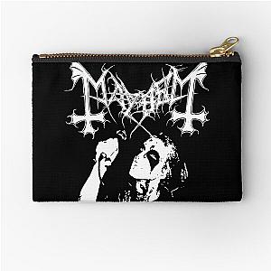 Mayhem - Norway Band - Original Logo - Fanart In Memory of Per Yngve Ohlin - Dead Zipper Pouch