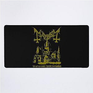 Mayhem - Norway Band - Original Logo - Fanart - De Mysteriis Dom Sathanas - Gold Desk Mat