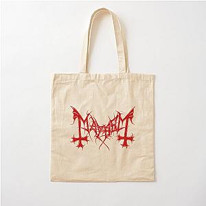 Mayhem - Norway Band - Original Logo - Fanart - Red Edition Cotton Tote Bag