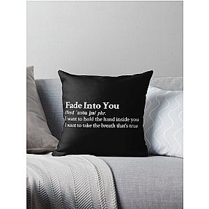 Fade Into You by Mazzy Star Aesthetic Quote Black Throw Pillow