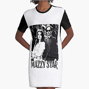 mazzy star Green Graphic T-Shirt Dress