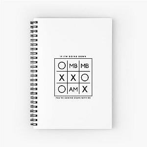 MBMBAM Tic Tac Toe (Black Logo) Spiral Notebook