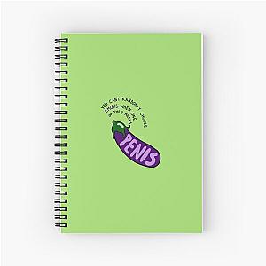 Eggplant Emoji MBMBAM Quote Spiral Notebook