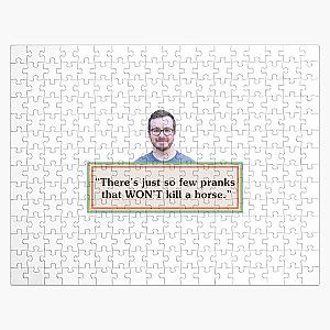 Griffin McElroy Quote: Horse Pranks Jigsaw Puzzle RB1010