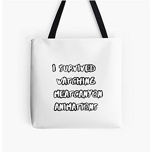 I survived watching MeatCanyon animations All Over Print Tote Bag RB1212