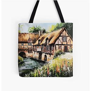 Mill landscape All Over Print Tote Bag