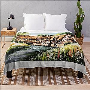 Mill landscape Throw Blanket