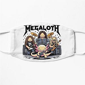 Axolotl Rock Band T-shirt - Megadeth Parody, If Megadeth were Axolotls Flat Mask