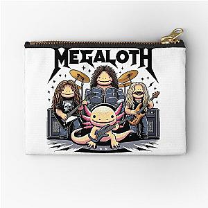 Axolotl Rock Band T-shirt - Megadeth Parody, If Megadeth were Axolotls Zipper Pouch