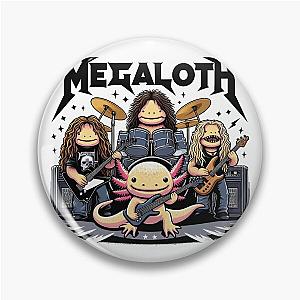 Axolotl Rock Band T-shirt - Megadeth Parody, If Megadeth were Axolotls Pin