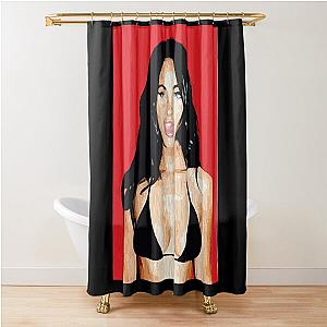 Megan Fox Red Oil Painting Shower Curtain