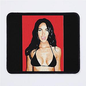 Megan Fox Red Oil Painting Mouse Pad
