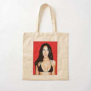 Megan Fox Red Oil Painting Cotton Tote Bag