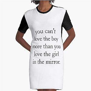 You can't love the boy more than you love the girl in the mirror Megan Moroney Lyric Graphic T-Shirt Dress