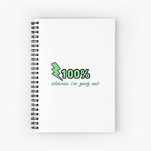 Megan Moroney Lucky Song "100% Chance I'm going out" Lyric Spiral Notebook