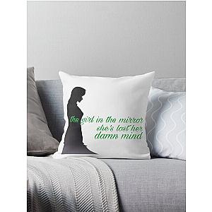 Girl in the Mirror Song Lyrics Megan Moroney (green) Throw Pillow