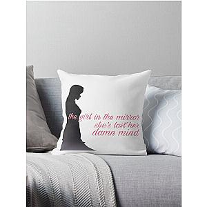 Girl in the Mirror Song Lyrics Megan Moroney (pink) Throw Pillow