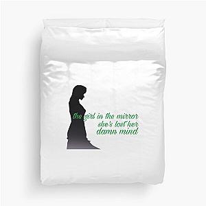 Girl in the Mirror Song Lyrics Megan Moroney (green) Duvet Cover