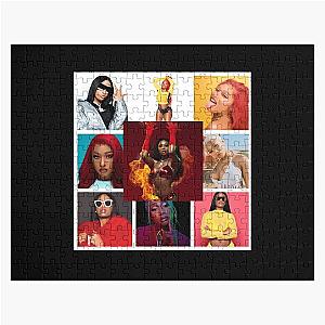 Megan Thee Stallion Colorful Photo Montage Jigsaw Puzzle