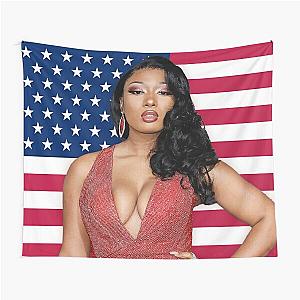 Megan Thee Stallion American Flag Tapestry