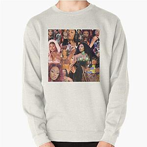 megan thee stallion collage Pullover Sweatshirt