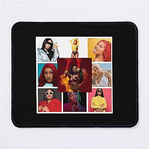 Megan Thee Stallion Colorful Photo Montage Mouse Pad