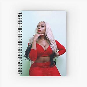 Cute Red Megan Thee Stallion Spiral Notebook