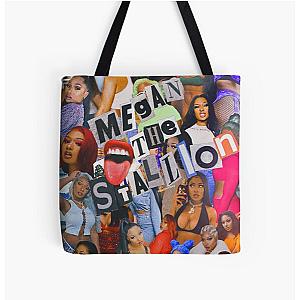 megan thee stallion aesthetic collage All Over Print Tote Bag