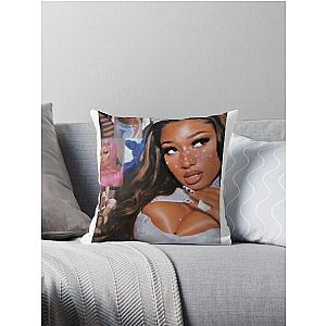 Megan thee stallion collage on multiple products  Throw Pillow