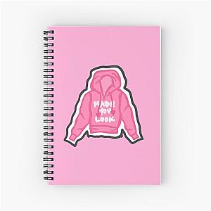 Made You Look (Pink Hoodie) -- Meghan Trainor lyrics Spiral Notebook