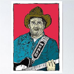 Merle Haggard hand drawn t-shirt Poster