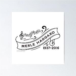 Merle Haggard 1937 - 2016 Music D18 Poster