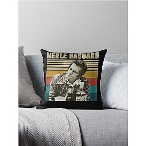 Vintage Merle Haggard Music Retro Essential  Throw Pillow