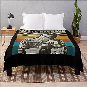 Vintage Merle Haggard Music Retro Essential  Throw Blanket