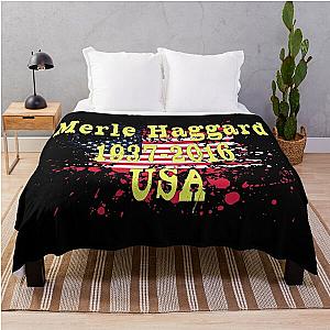 Merle Haggard 1937 - 2016  Music D21 Throw Blanket