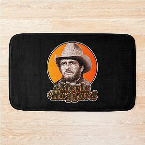 Retro Merle Haggard Legend Design  Bath Mat