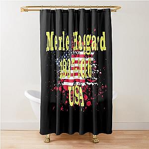 Merle Haggard 1937 - 2016  Music D21 Shower Curtain