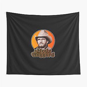 Retro Merle Haggard Legend Design  Tapestry