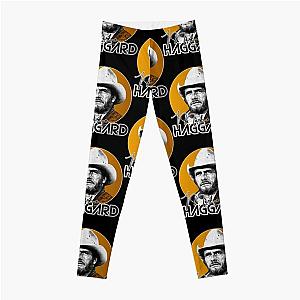 Retro Merle Haggard Gold Design  Leggings