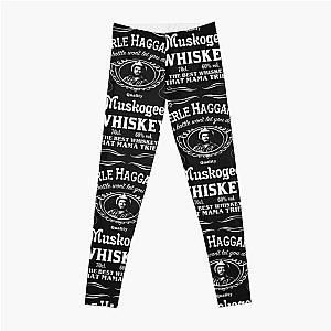 Muskogee Whiskey Merle Haggard's for biker Leggings