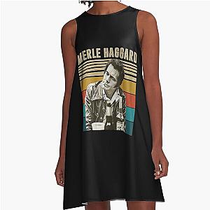 Vintage Merle Haggard Music Retro Essential  A-Line Dress