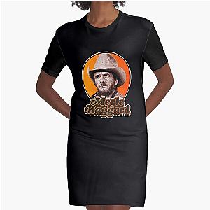 Retro Merle Haggard Legend Design  Graphic T-Shirt Dress