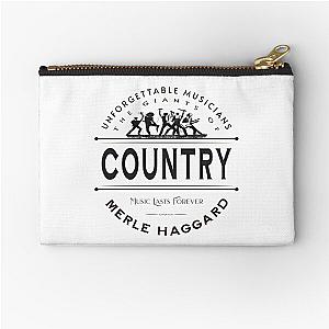 Merle Haggard - Unforgettable musicians - Music lasts forever Zipper Pouch