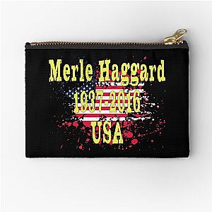 Merle Haggard 1937 - 2016  Music D21 Zipper Pouch