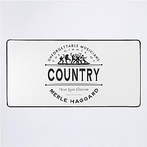 Merle Haggard - Unforgettable musicians - Music lasts forever Desk Mat