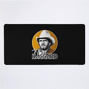 Retro Merle Haggard Gold Design  Desk Mat