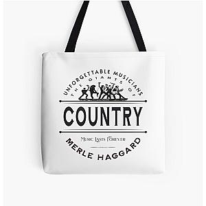 Merle Haggard - Unforgettable musicians - Music lasts forever All Over Print Tote Bag